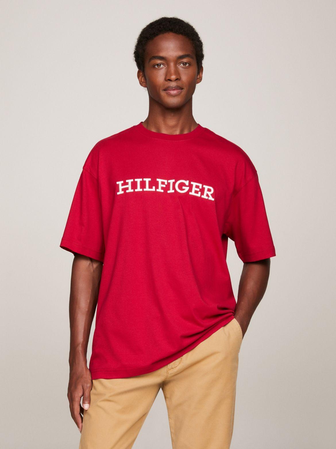 Tommy Hilfiger Men's Embroidered Monotype Logo T-Shirt Product Image