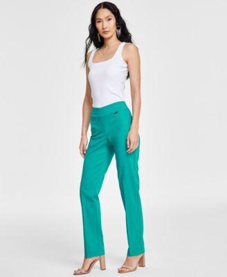 I.n.c. International Concepts Womens Tummy-Control Pull-On Straight-Leg Pants, Created for Macys Product Image