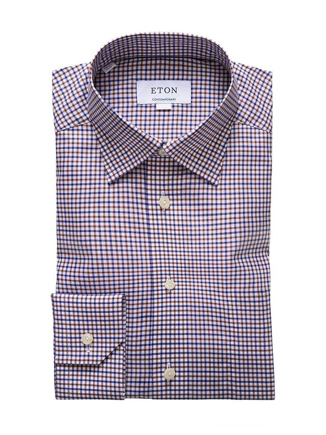 Mens Contemporary-Fit Tattersall Check Cotton Long-Sleeve Shirt Product Image