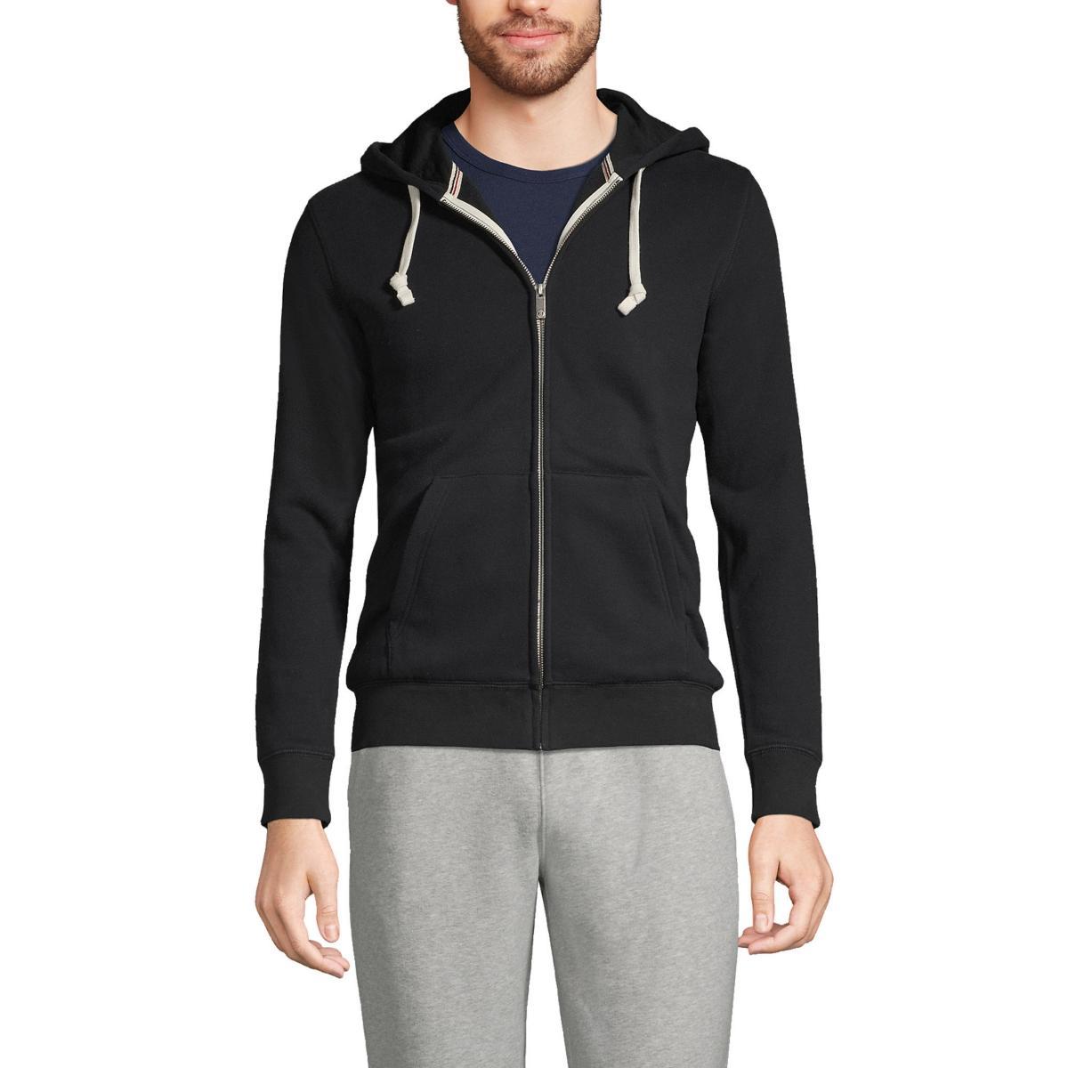 Lands End Mens Big & Tall Long Sleeve Serious Sweatshirt Full-Zip Hoodie Product Image