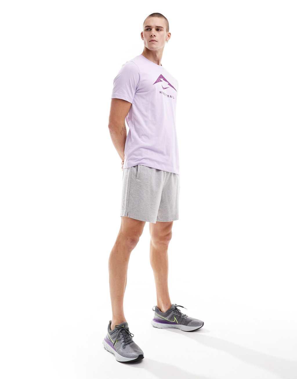 Nike Running Trail Dri-FIT logo t-shirt in purple Product Image