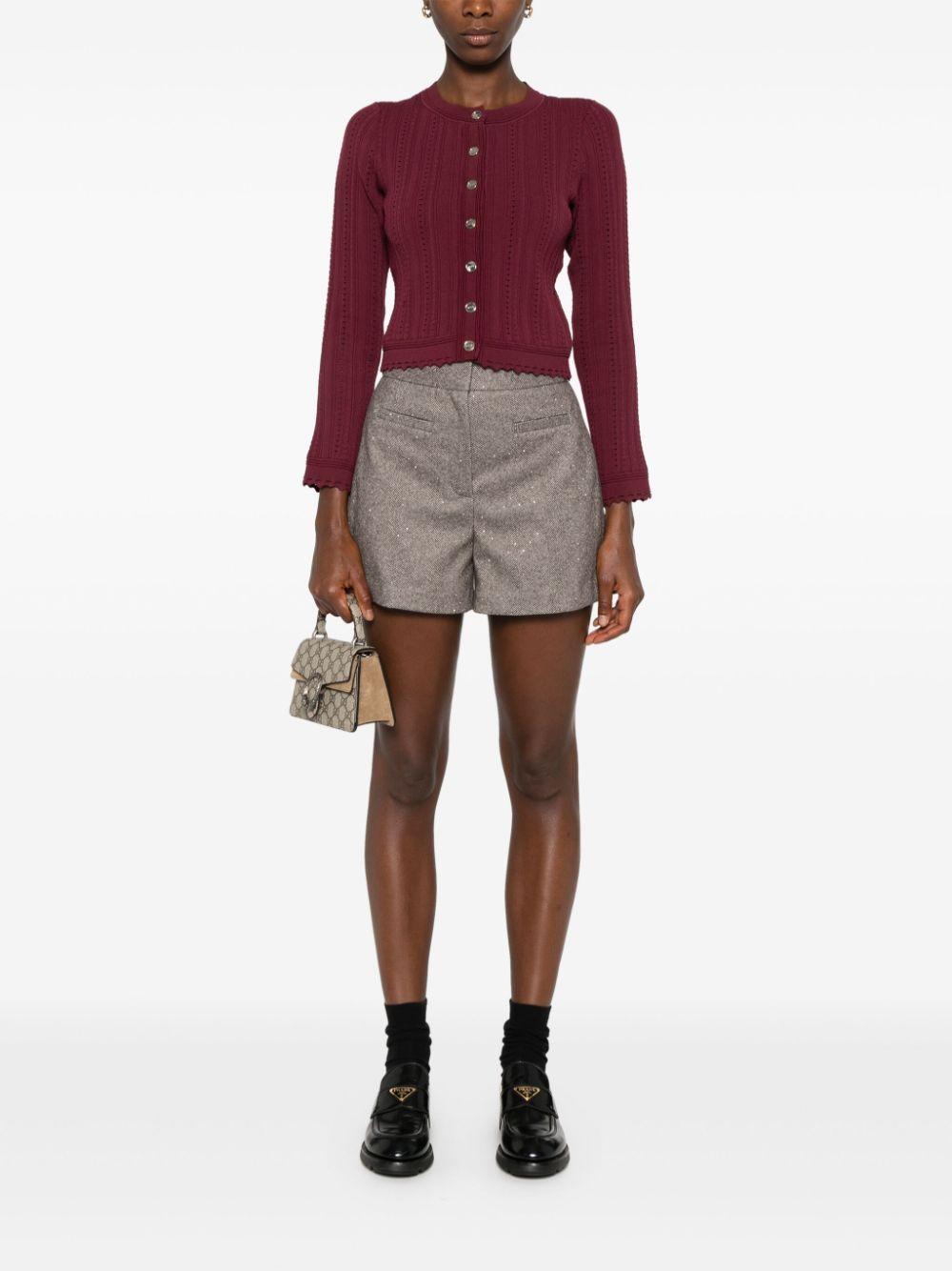 houndstooth high-waisted shorts Product Image