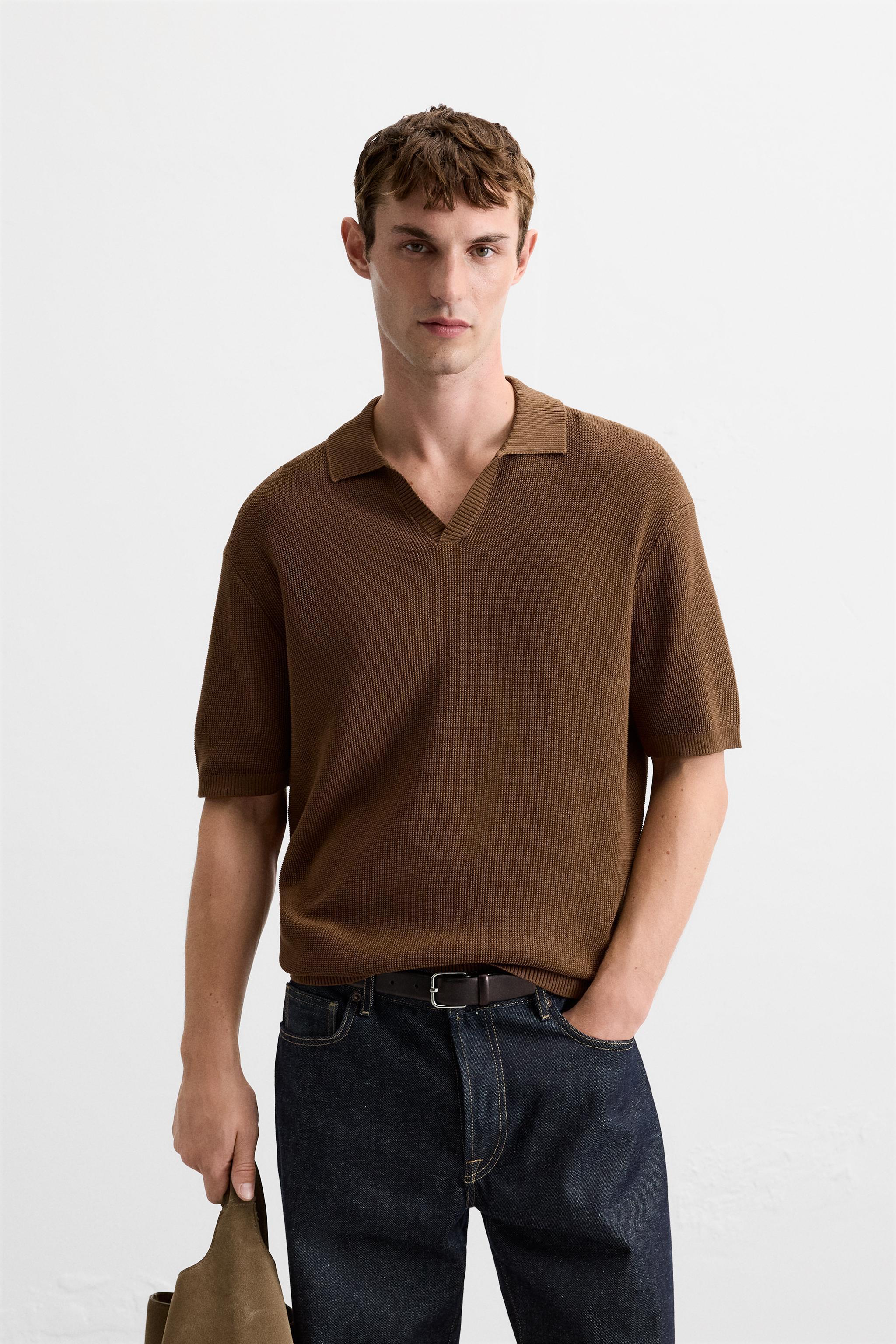 TEXTURED KNIT POLO Product Image