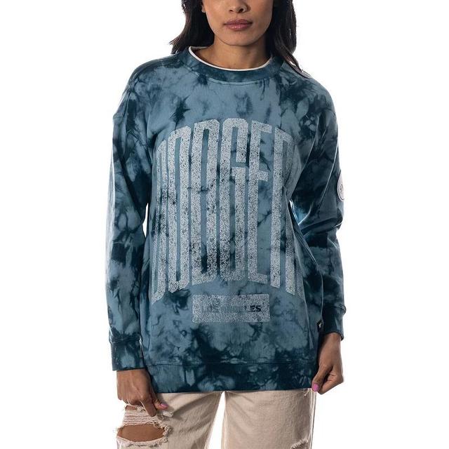 Womens The Wild Collective Los Angeles Dodgers Overdyed Pullover Sweatshirt Product Image