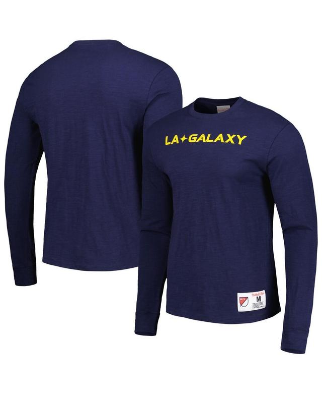 Mens Mitchell & Ness Navy La Galaxy Legendary Long Sleeve T-shirt Product Image