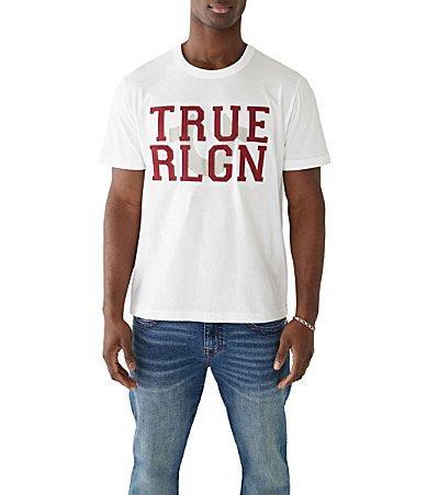 True Religion Short Sleeve Felt Logo Graphic T Product Image