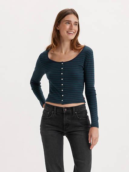 Levi's Sleeve Britt Snap Front Top - Women's Product Image