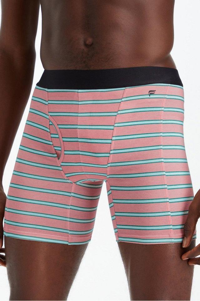 Fabletics Men The 24-7 Boxer Brief male Shadow Pink Shadow Stripe Size S Product Image