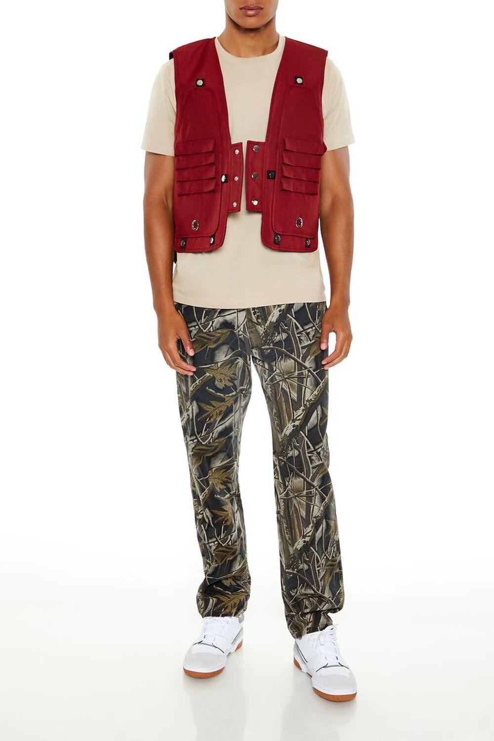 Studded Button-Front Utility Vest | Forever 21 Product Image