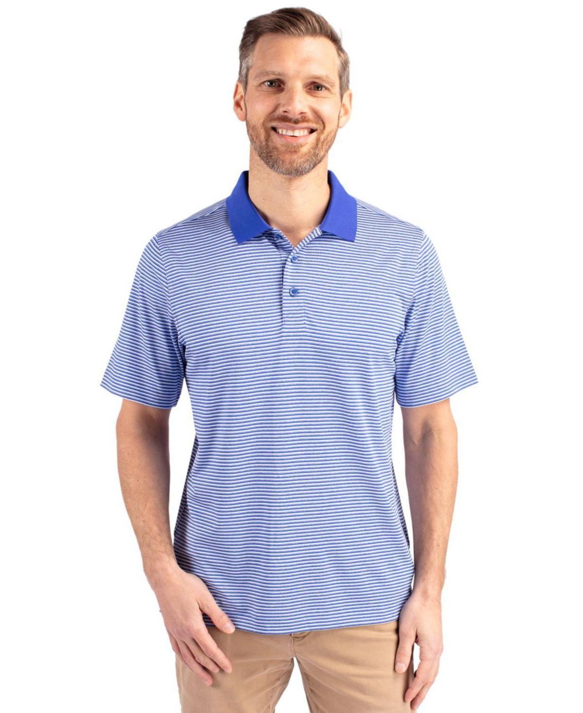 Cutter & Buck Mens Forge Tonal Stripe Stretch Polo Shirt Product Image