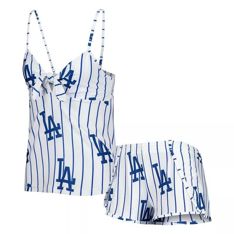 Womens Concepts Sport White Los Angeles Dodgers Reel Allover Print Tank Top & Shorts Sleep Set Product Image