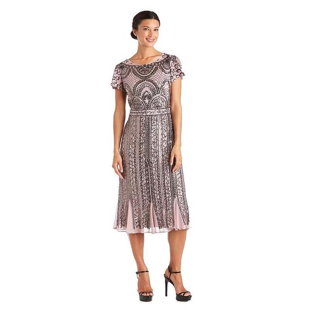 Womens R&M Richards Beaded Art Deco Dress Product Image