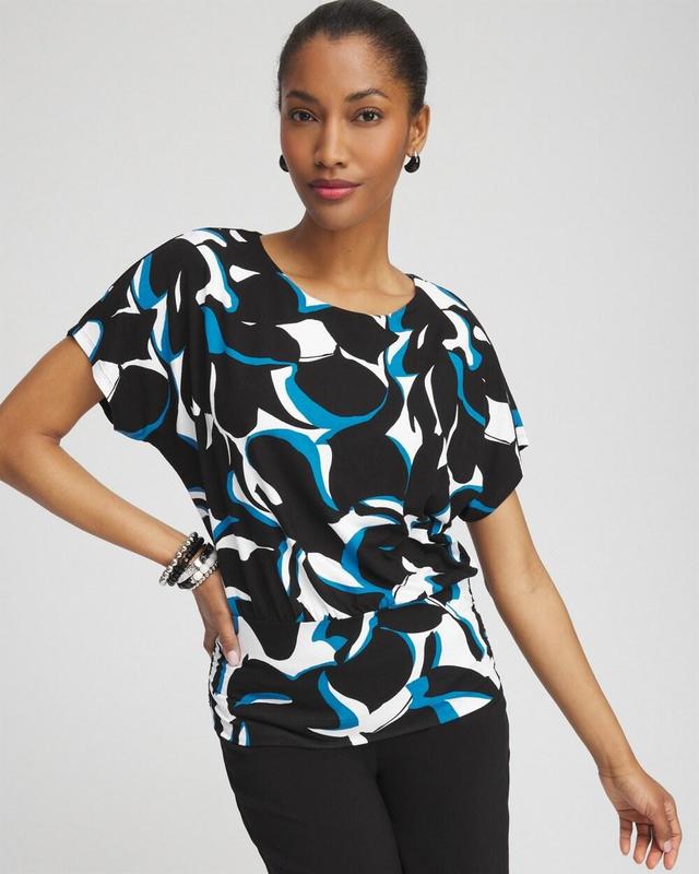 Women's Touch of Cool Abstract Banded Hem Top Product Image