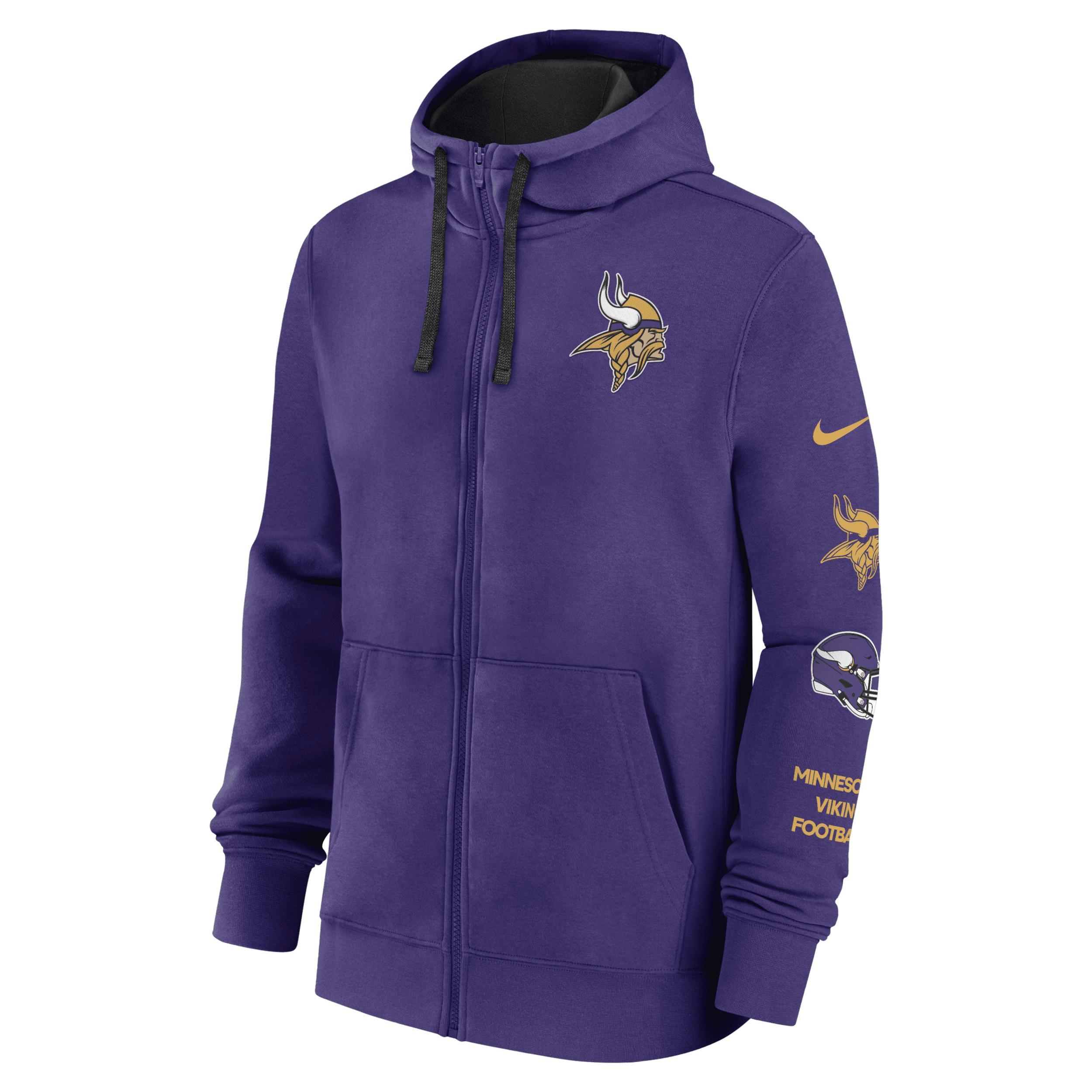 Minnesota Vikings Club Nike Men's NFL Full-Zip Hoodie Product Image