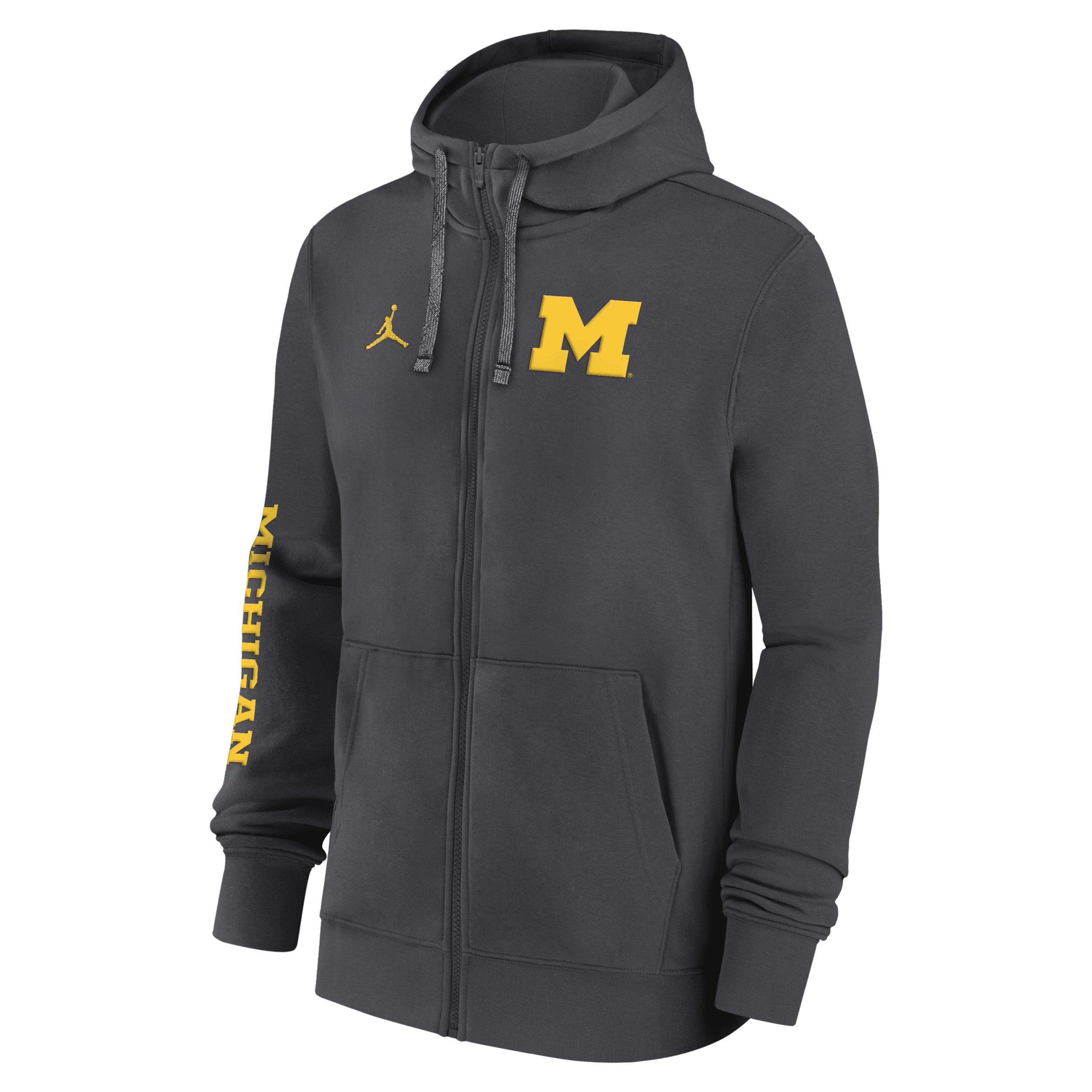 Michigan Wolverines Sideline Team Issue Nike Men's College Full-Zip Hoodie Product Image