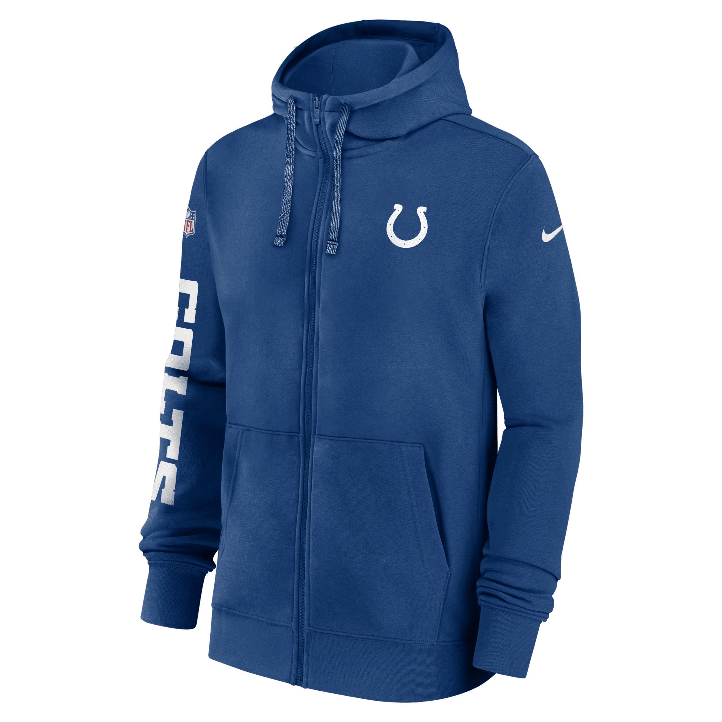 Mens Nike Royal Buffalo Bills Sideline Club Performance Full-Zip Hoodie Product Image