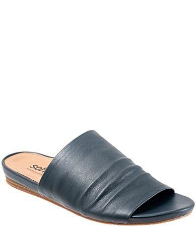 SoftWalk Camano Leather Slide Sandals Product Image