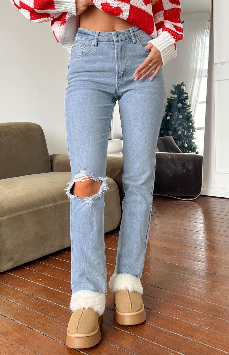 Loui Mid Wash Straight Leg Denim Jeans product image