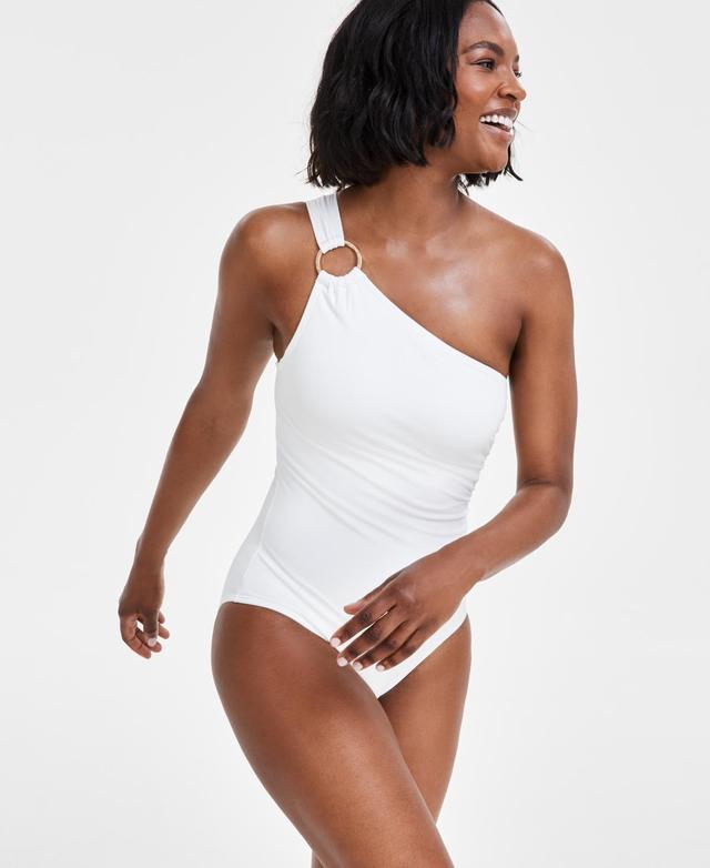 Michael Michael Kors Embellished One-Shoulder Underwire One-Piece Swimsuit Product Image