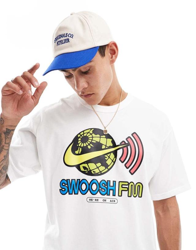 Nike Swoosh FM graphic t-shirt in white Product Image