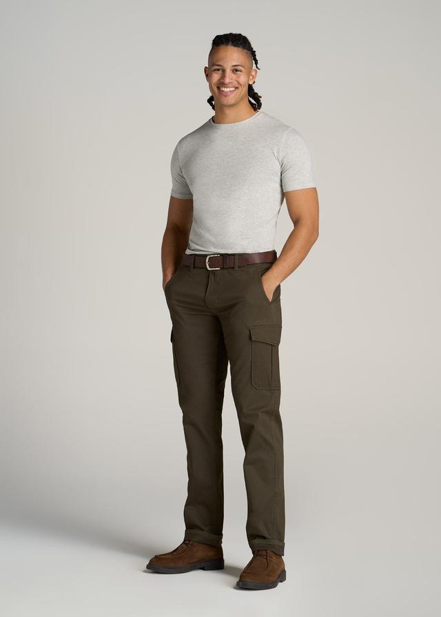 The Essential SLIM-FIT Crewneck Men's Tall Tees in Grey Mix Product Image