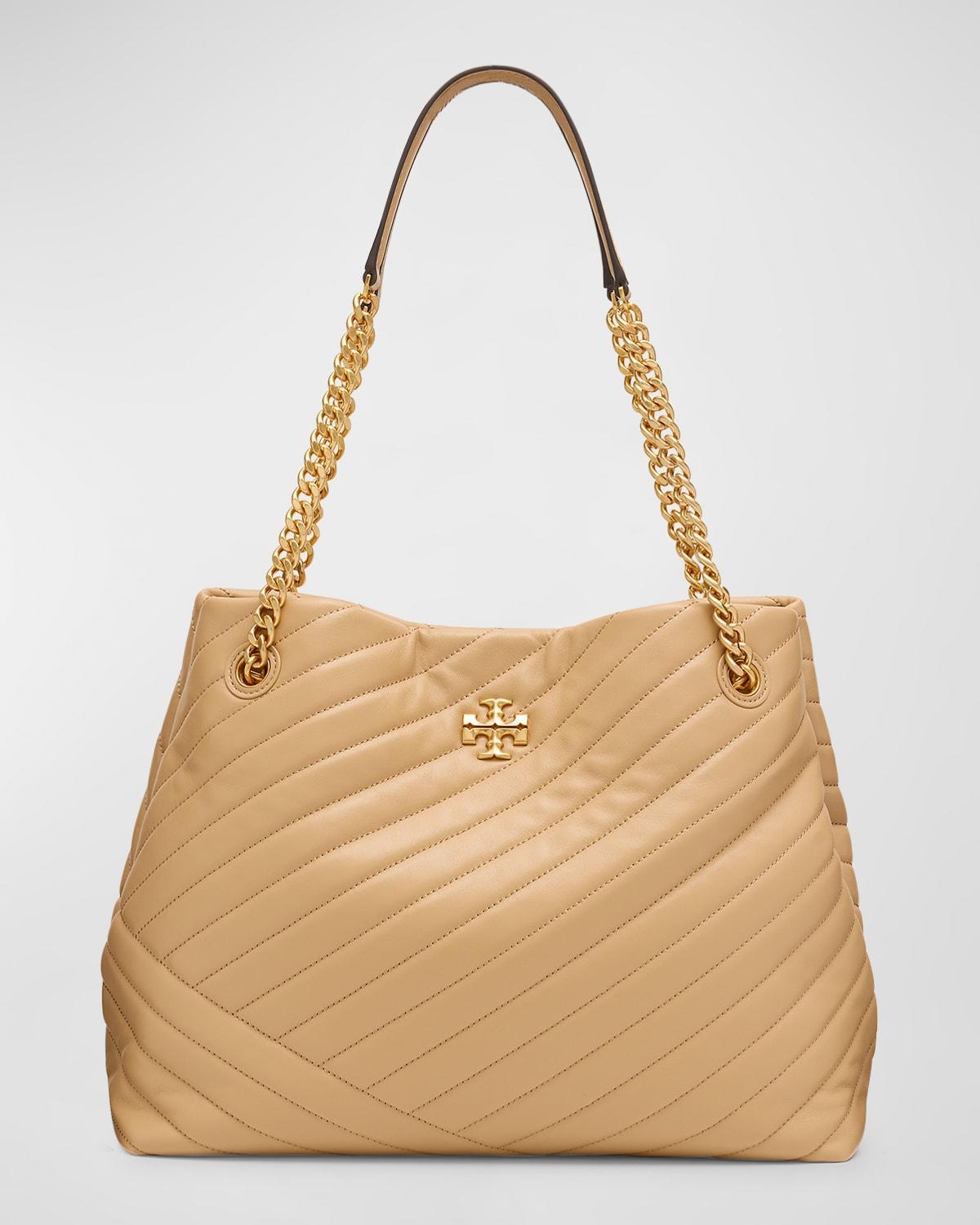 Womens Kira Leather Chevron Tote Bag Product Image