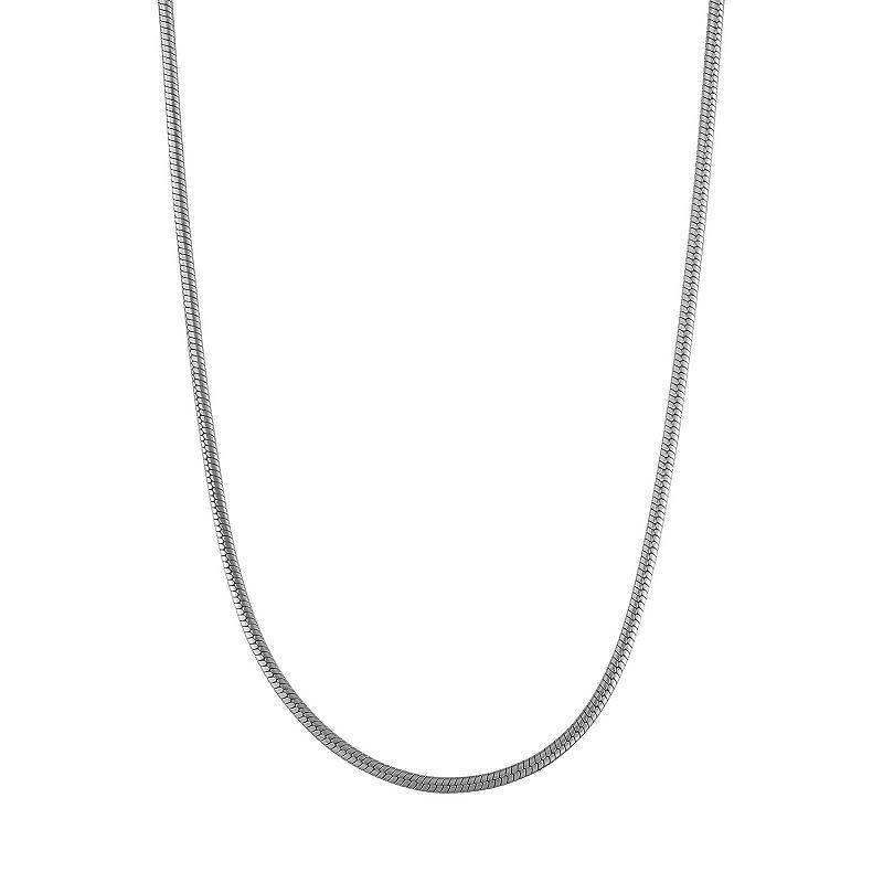 Jordan Blue 14k Gold Snake Chain Necklace, Womens White Product Image