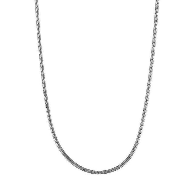 Jordan Blue 14k Gold Snake Chain Necklace, Womens White Product Image