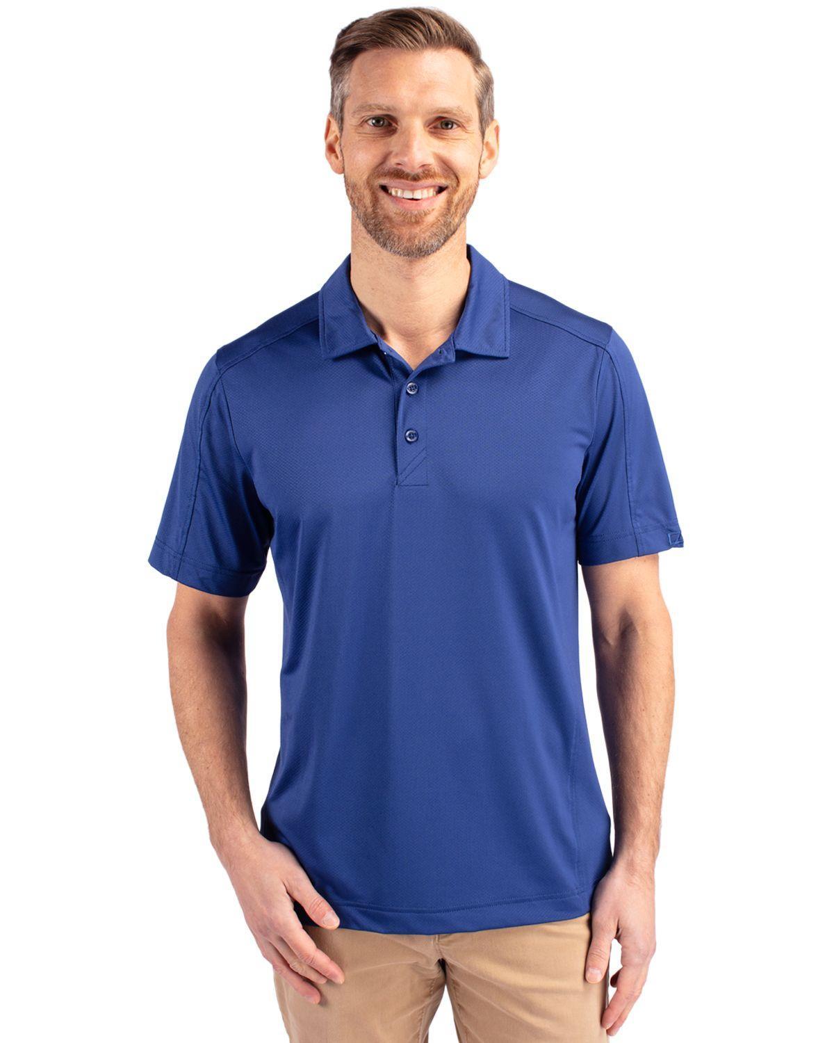 Cutter & Buck Mens Prospect Textured Stretch Polo Shirt Product Image