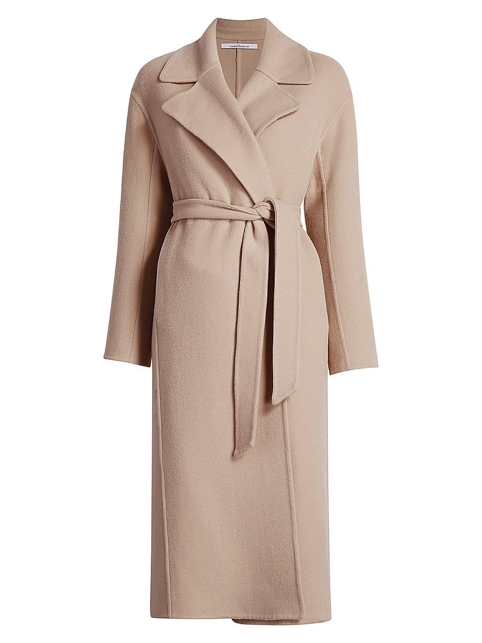 Womens Core Belted Merino Wool Coat product image