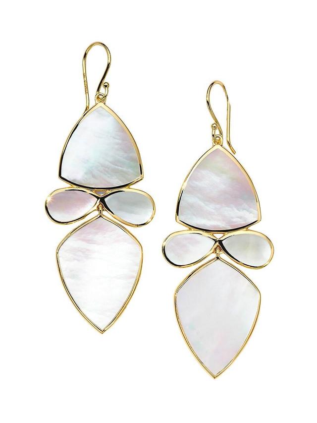 Womens Polished Rock Candy 18K Gold & Mother-Of-Pearl Medium Mixed-Shape Arrowhead Earrings Product Image