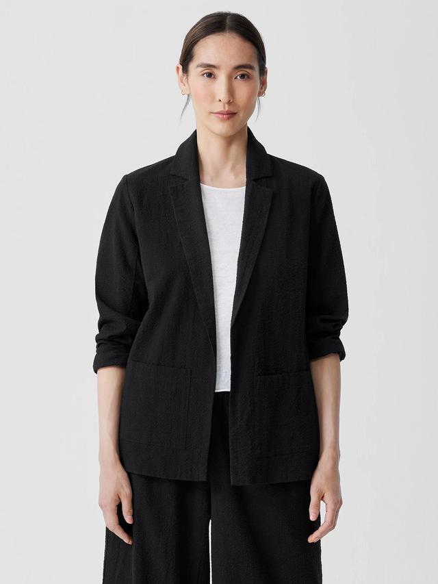 EILEEN FISHER Organic Cotton Ripple Blazerfemale Product Image