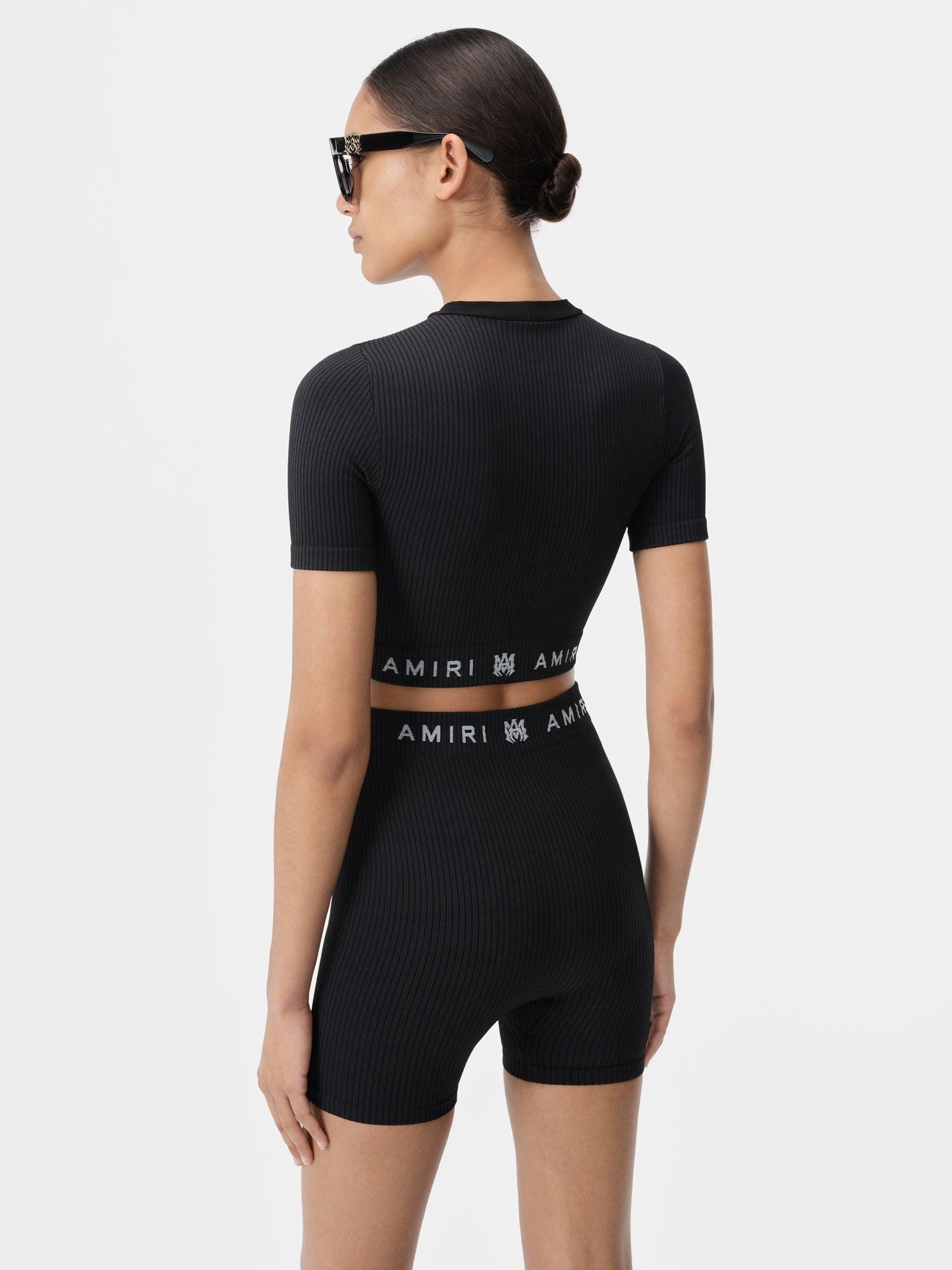 WOMEN - WOMEN'S MA RIBBED SEAMLESS S/S TOP - Black Female Product Image