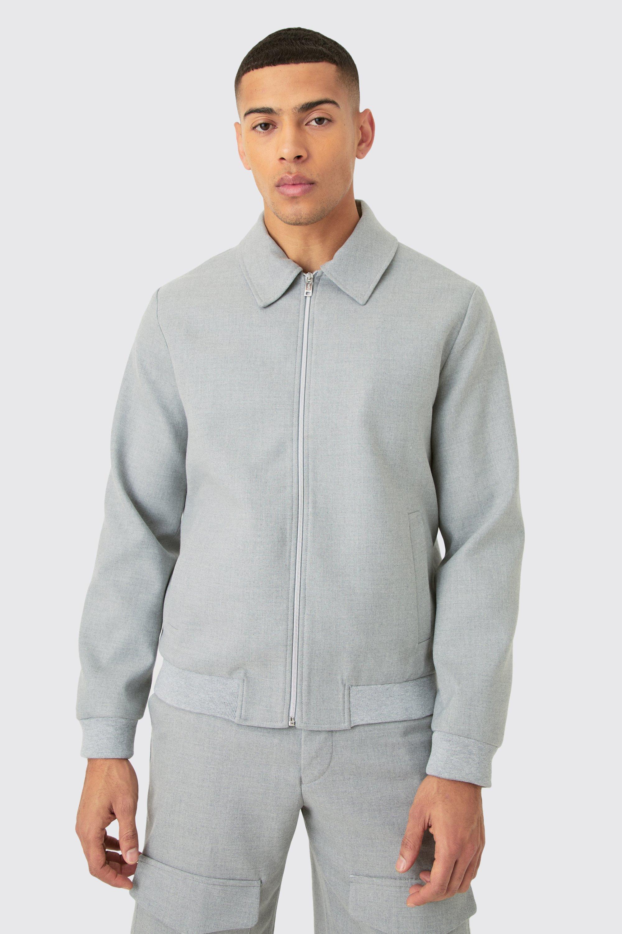 Smart Harrington Jacket | boohooMAN USA Product Image