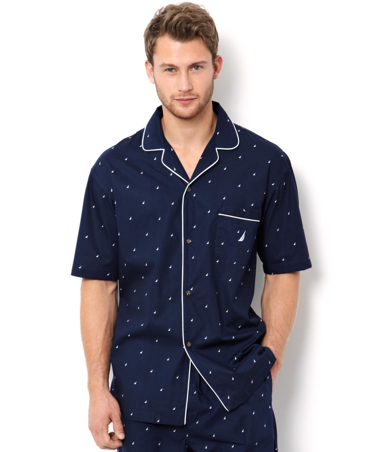 Nautica Mens Signature Pajama Shirt Product Image