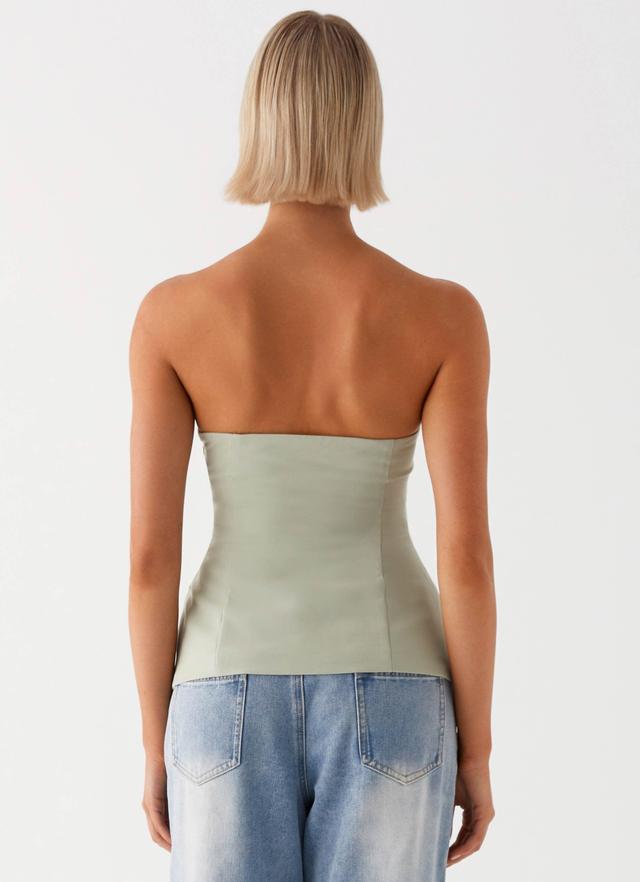 Micha Strapless Top - Khaki Product Image