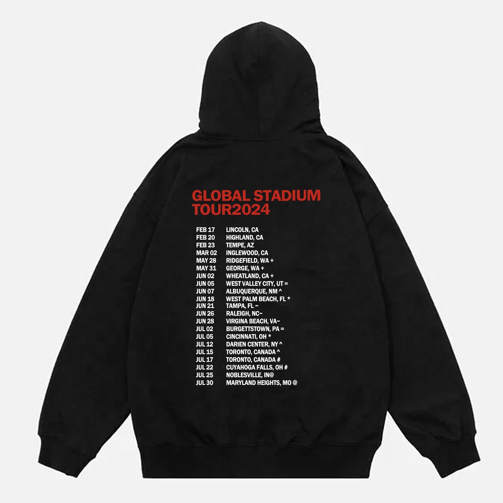 Sopula Essential Casual Global Stadium Tour Graphic Hoodie Product Image