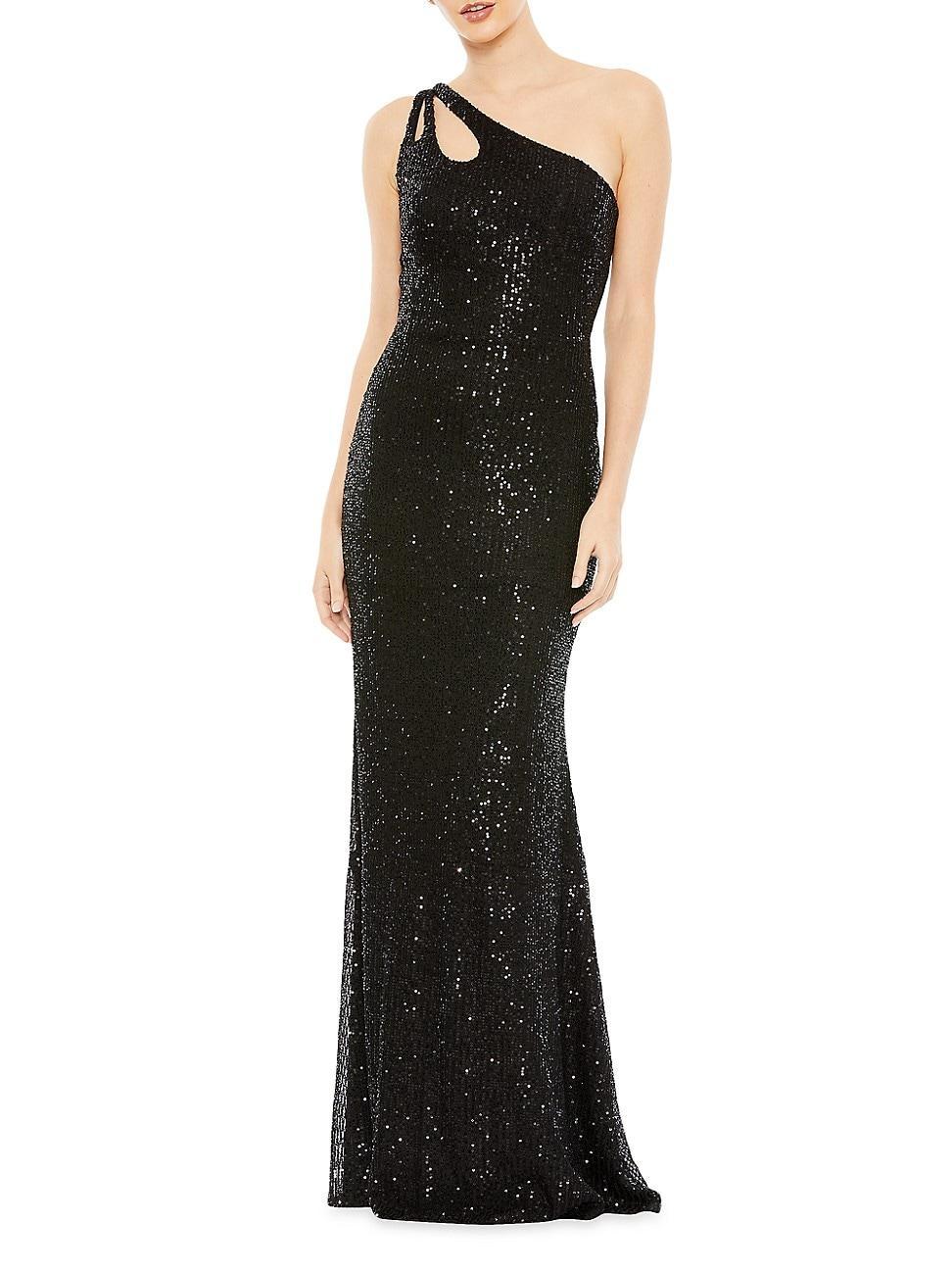 Womens Ieena One-Shoulder Sheath Gown Product Image