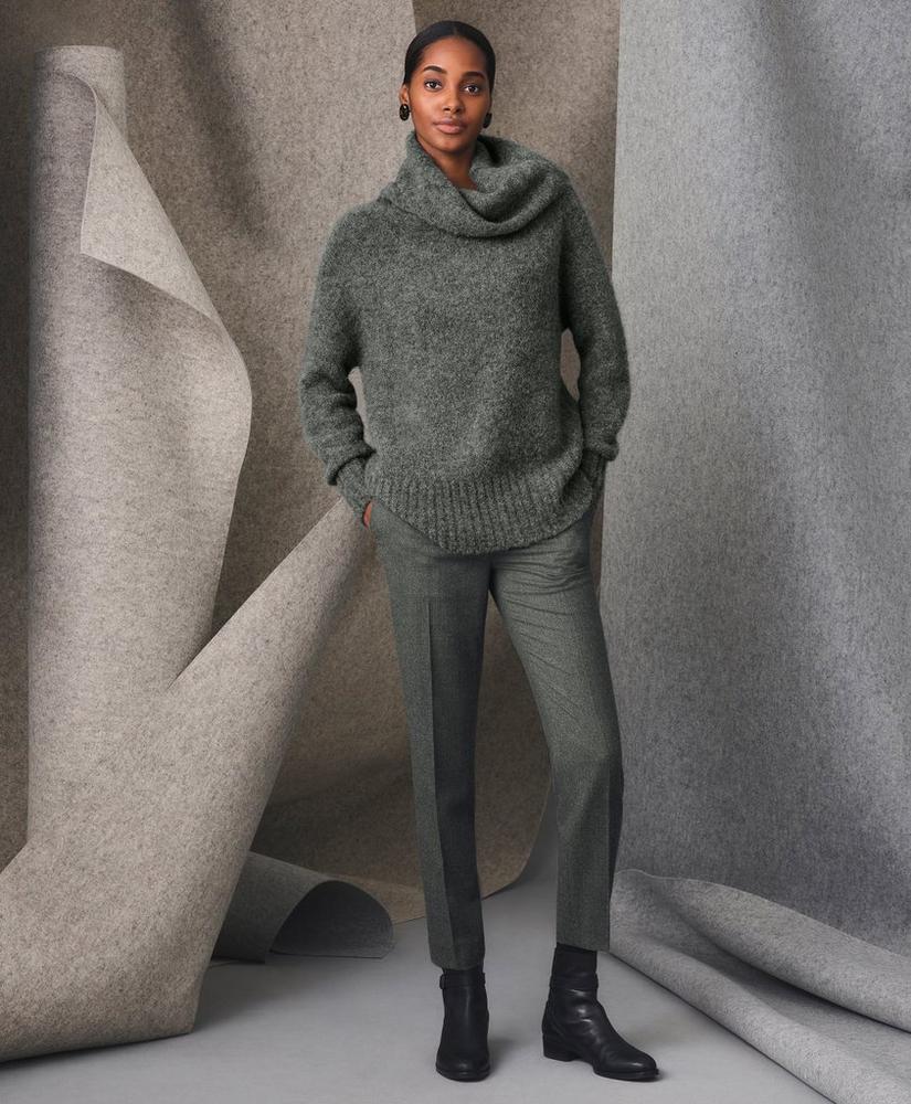 Cowl Neck Brushed Sweater in Alpaca-Wool Blend Product Image