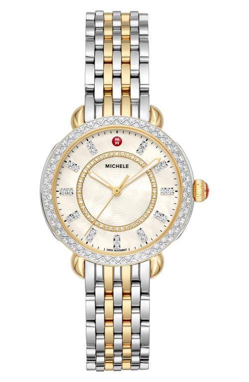 Womens Sidney Classic Two-Tone Yellow Goldplated Stainless Steel & Diamond Bracelet Watch Product Image