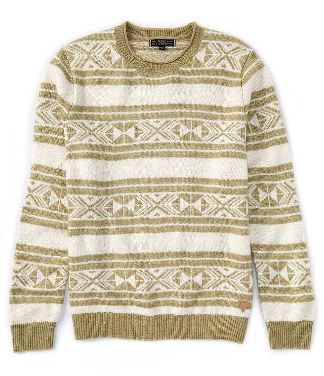 Guess Ezekiel Long Sleeve Jacquard Sweater Product Image