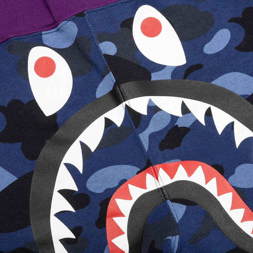 Crazy Camo Shark Sweat Shorts - Navy Male Product Image