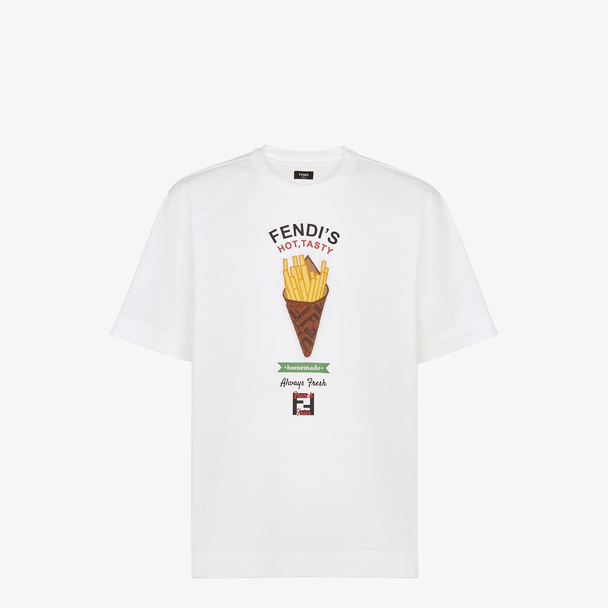 T-ShirtWhite cotton Fendilicious T-shirt Product Image