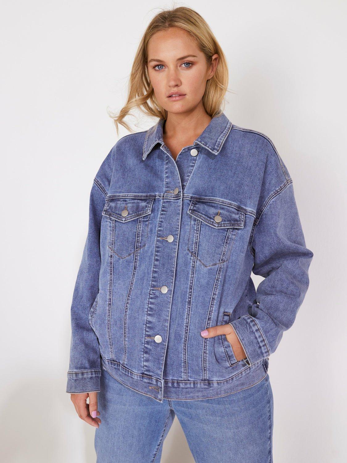 88 International Light Wash Westport Trucker Jacket - Plus Jean Product Image