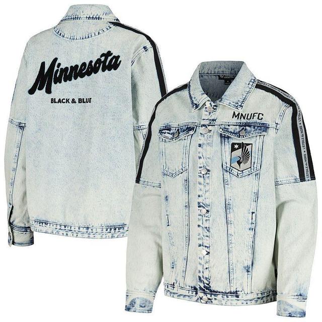 Womens The Wild Collective Blue Minnesota United FC Denim Button-Up Jacket Product Image