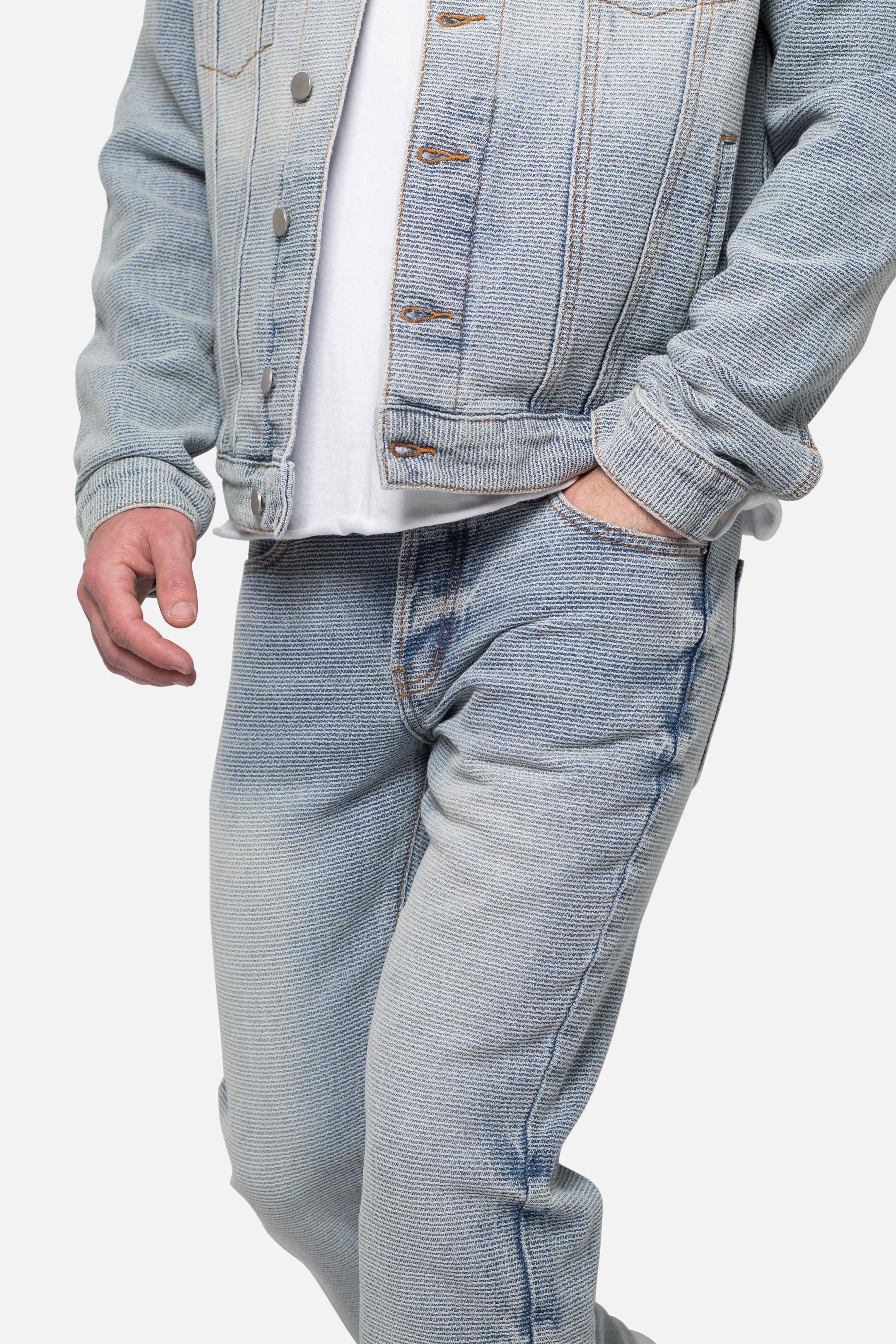 B575 Western Crosshatch Flare Denim - Blue Product Image