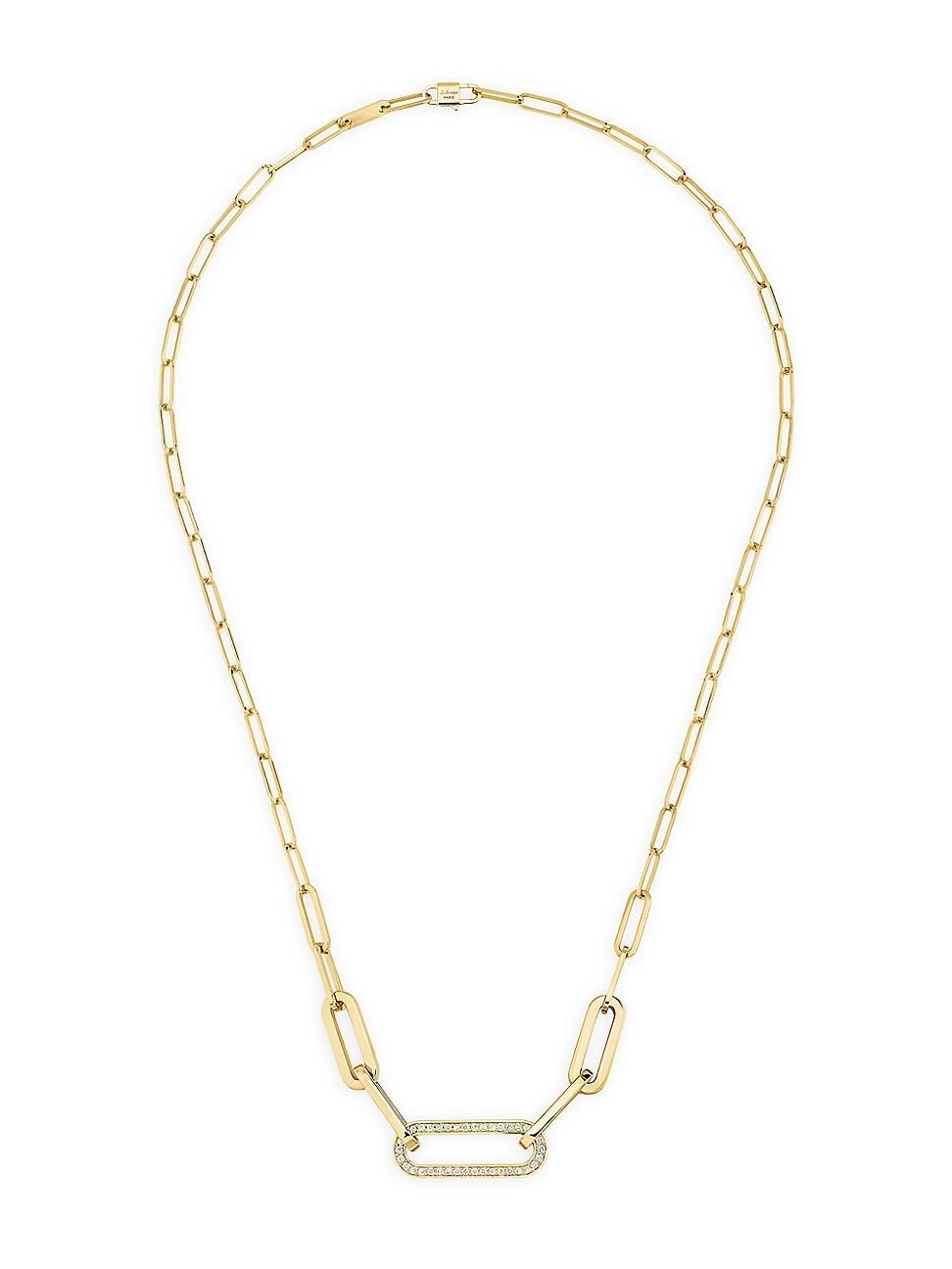 Womens Maillon 18K Gold & Diamond Necklace - Gold Product Image