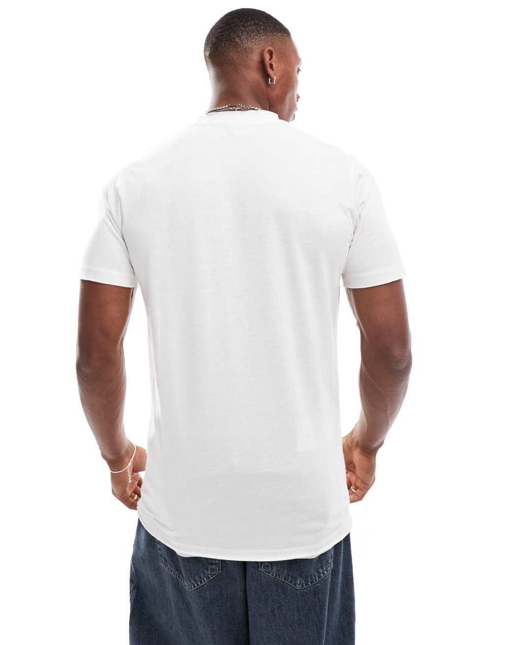 DTT raw edge T-shirt in white Product Image