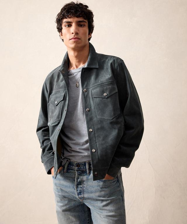 Italian Suede Snap Dylan Jacket Product Image