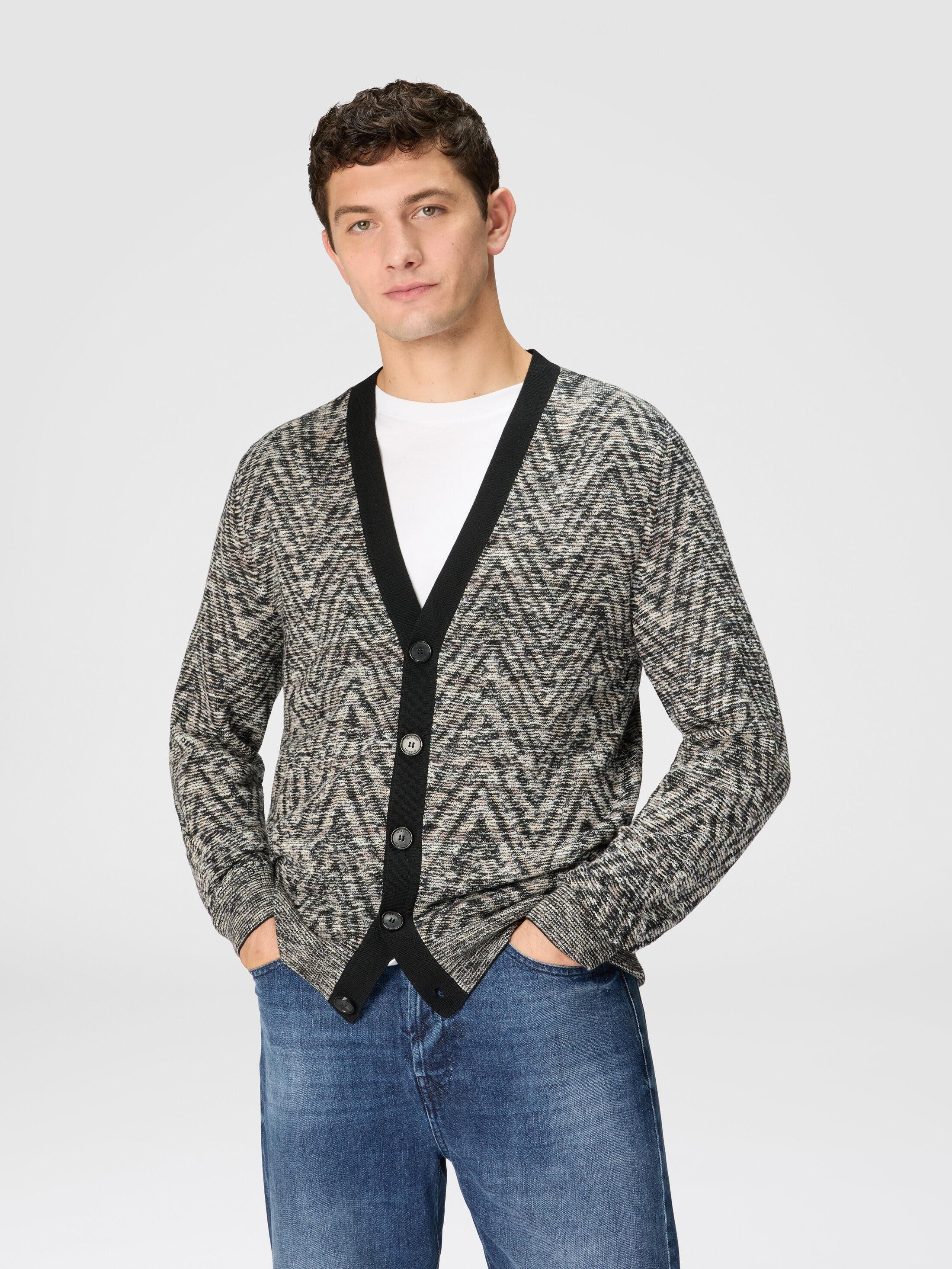 Slub pattern wool cardigan Product Image